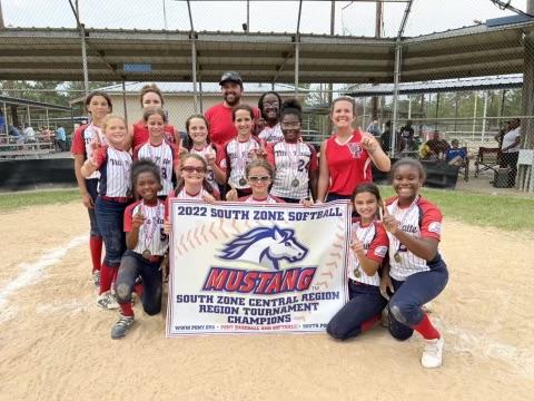 Members of the World Series bound 10U All-Star team (in no particular order) are Jacelyn Anderson, Vivian Chapman, Emily Duos, Taylor Edwards, Emry Figueiredo, Isabelle “Izzy” Fontenot, Darriell Freeman, Ja’Miree Freeman, Camille Guillory, Jolie Lafleur, Sadie Grace Soileau, and Allie Veillon. (Photo courtesy of Lauren Guillory)