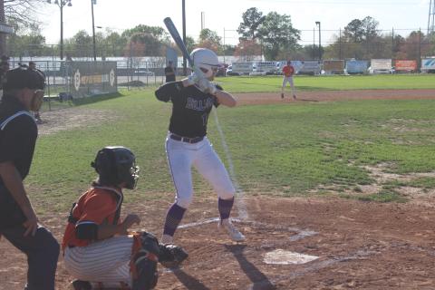 Ville Platte’s Sam Walker (10) stands tall in the batters’ box. (Gazette photo by Rhett Manuel)