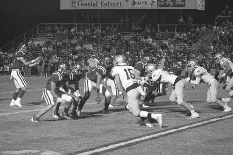 The Sacred Heart Trojans look to continue their hot streak this season as they face the Opelousas Catholic Vikings in a game that was rescheduled for tonight because of inclement weather. The game has major playoff implications for both teams. (Gazette photo by Rhett Manuel)