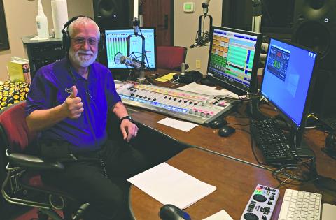 Soileau’s Kenneth Granger on the air in the studio at Radio KRVS. (KRVS Photo)