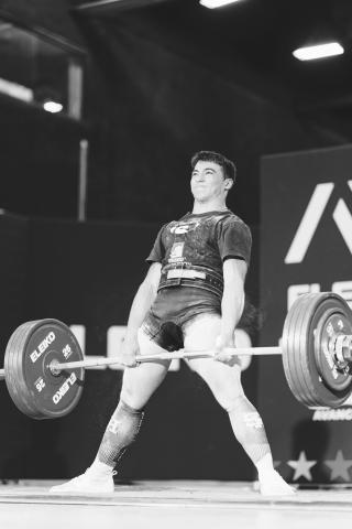 Liam Kincanon is pictured as he competes during a recent powerlifting meet. He will again represent Team USA in an international meet. (Photo courtesy of Kayla Kincanon)