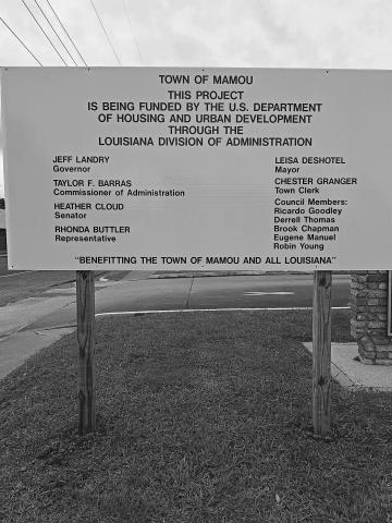 STREET PROJECT TO BEGIN IN MAMOU - A street overlay project will soon begin in Mamou to repair four target areas. The project is expected to take 90 days, weather permitting. (Photo courtesy of Leisa Deshotel)