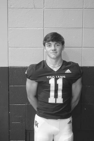 Sacred Heart’s Ashton Duos ran for 110 yards and collected 2.5 tackles for loss in the Trojans’ Week 10 win against Berchmans Academy.
