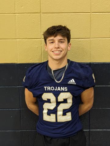 Trojan head coach raved about Ike Perry all season long, and it wasn’t hard to see why. Evangeline Parish’s Defensive MVP had a love for physicality and an ability to diagnose plays ahead of time. (Gazette photo by Rhett Manuel)