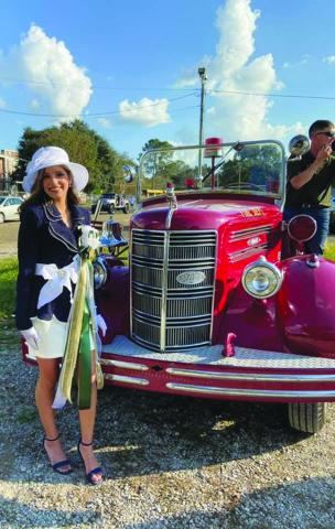 A SPECIAL RIDE - On Friday, October 15, MHS Homecoming Maid Pheobe Aguillard had a very meaningful ride to pay tribute to her late father, Damien Aguillard.  (Photo courtesy of Heather Aguillard)
