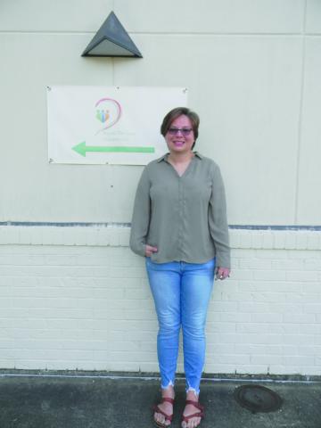 Raylynn Pommier is pictured outside her Beyond the Curve Pediatrics clinic in Mamou. Pommier and her husband are board certified behavioral analysts and are planning a Disabilities Awareness Walk on Oct. 16 in Mamou. (Gazette photo by Heather Bogard)