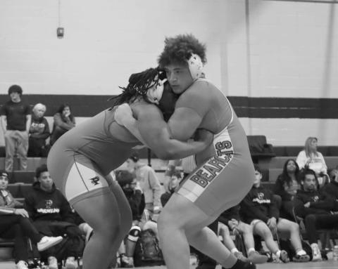 Bearcat Romnyn Cortez (at right) was the runner-up in the heavyweight division at the La. Classic in Gonzales.