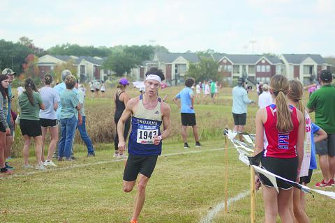 Jackson Soileau, of Sacred Heart, finished in fourth place at this week’s LHSAA State Cross Country Meet at Northwestern State University. Last year, he finished in third place in the competition. (Gazette photo by Tony Marks)