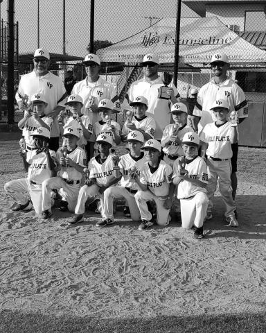The Ville Platte 7U Coach Pitch All-Stars won the District 7 Tournament and will now compete in the state tournament at Tioga. In no particular order are Jacques Fontenot, Corbin Haller, Connor LaFleur, Owen Prudhomme, Hudson Deville, Khayden Serialle, Garic Addington, Owen Veillon, Patrick LaHaye, Daniel Rider, Max Miller, Kharter Serialle, and coaches. (Photo courtesy Lauri Haller)
