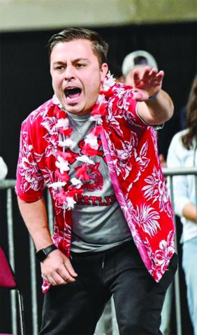 Sometime the action of the coaches on the edges of the wrestling mat are just as intense as the maneuvers of the wrestlers, themselves, as is obvious in the photos above of Coach Ben Bertrand as he cheered on his Bearcats during the recent La. High School Wrestling Tourney.