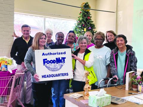 Shown in front, from left, are volunteers Kaera Doucet, Eureka Prudhomme, Rose Fontenot, Dorothy Griffin and Ollie Bright. Standing in back, same order, are Eugene Fontenot, Sharlene Znamierowski, Melissa Arvie, Becky Miller and Eva Smith. Not pictured are volunteers Anetta Fontenot and Monette Richardson. (Gazette photo by Heather Bogard)