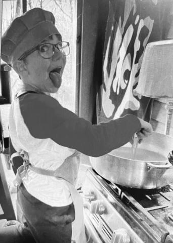 Jean Travis, 6 years old, of Bayou Chicot, makes bread and butter pickles. (Photo courtesy of EPAR)