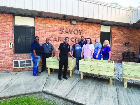 Planters presented to Mamou elder living facilities