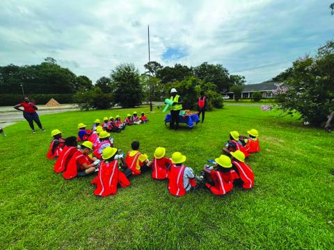 Students participating in the Ville Platte Girls-Boys Club summer program have been enjoying a STEM lesson courtesy of Stem Gem Academy. The students get hands on experience outside working with PVC pipe and sewer drainage.