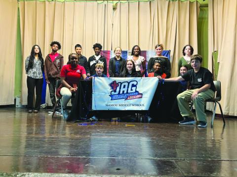 Mamou Junior High JAG students hold debate