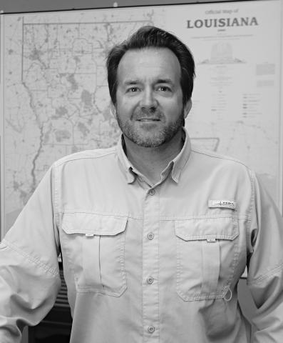 State Rep. Phillip DeVillier in his office at DeVillier House Movers and Leveling on U.S. 190 east of Eunice. DeVillier was re-elected unopposed for a third term as District 41 representative. (LSN photo by Harlan Kirgan)