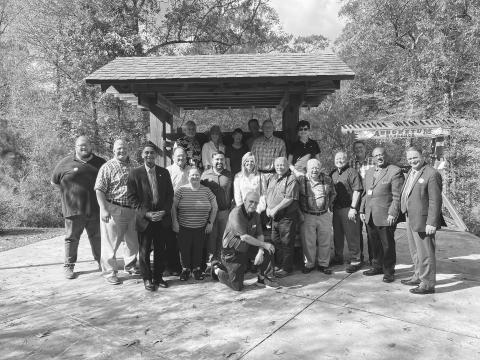 CLOUD VISITS WITH ROTARIANS AT THE ARBORETUM