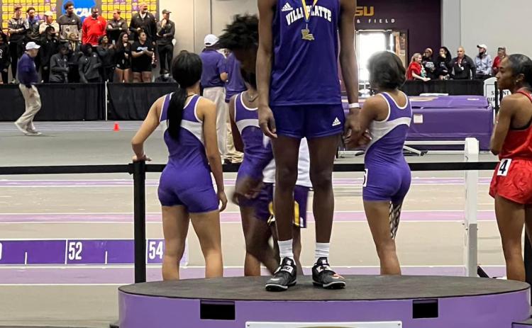 Ville Platte High senior Michael Berry won the LHSAA indoor track state championship in high jump. (Photo courtesy of VPHS)