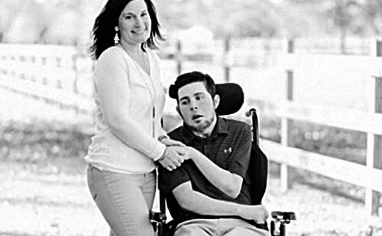 BRAIN INJURY WALK SET - Chasity Monier is in charge of the Traumatic Brain Injury Awareness Walk, which will be held Saturday, March 26. at the “White Elephant.” She is shown with her son, Alexander “Alex” Wilson, who was injured in a tragic accident nearly seven years ago. He was the inspiration for Monier starting the fund raising event. (Photo courtesy of Chasity Monier)