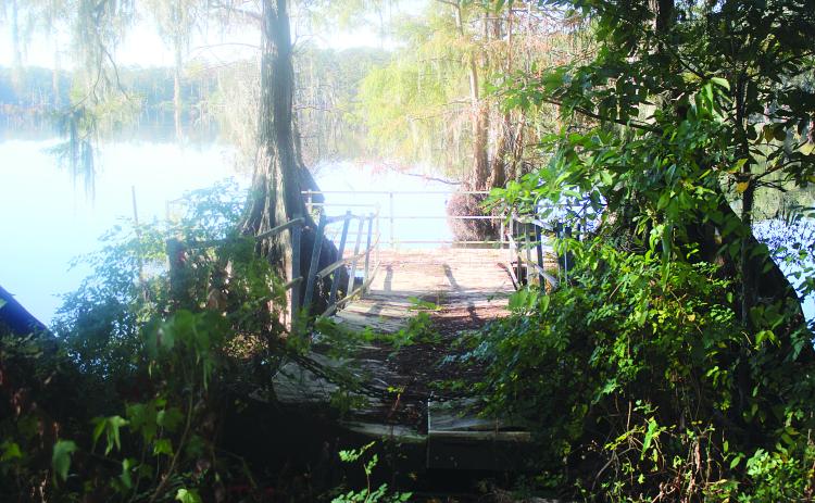 Pictured is a fishing pier that is located at the East Landing of Chicot State Park. (Gazette photo by Tony Marks)