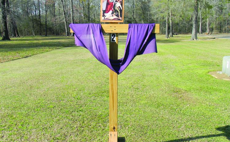 The Second Station of the Cross located at Mill Creek is shown here.