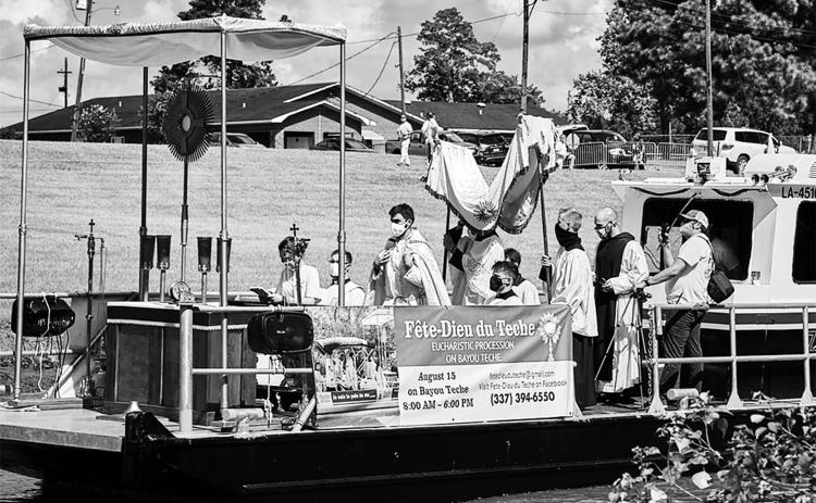 Fete-Dieu du Teche 40-mile Eucharistic Boat Procession held every year on Aug. 15 by traveling down Bayou Teche. (Photo submitted)