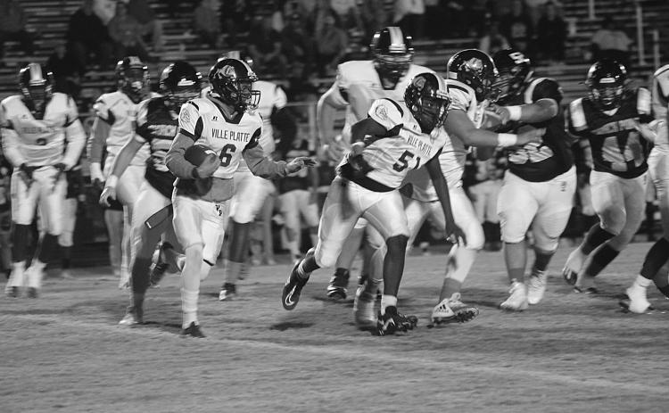 Ville Platte running back Jakahalen Slaughter (6) was named to the All-District second team in District 4-3A for his efforts on the defensive side of the ball. (Gazette file photo)