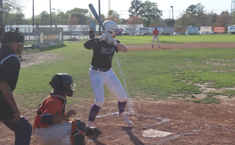 Ville Platte’s Sam Walker (10) stands tall in the batters’ box. (Gazette photo by Rhett Manuel)
