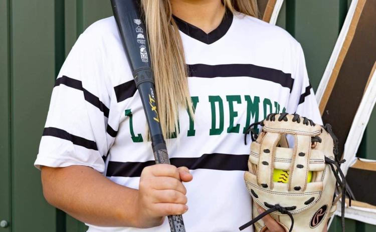 The 2022 Ville Platte Gazette’s Most Valuable Player, Mamou’s Taylor Douget, is pictured above. She helped lead the Lady Green Demons to a first round playoff win in Class 3A. (Photo courtesy of Claudia Bateman)