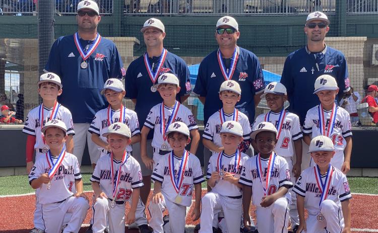 The Ville Platte East T-Ball All-Stars, who competed in the Dixie Youth Region III World Series in Monroe, are pictured with their coaches. In no particular order are head coach Josh Fontenot and players Ty Fontenot, Jax Lavergne, Emmett Lafleur, Levi Welch, Baylor Doucet, Elliott Bischoff, Everett Fontenot, Amari Carr, Luke Allen LaHaye, Rivers Ortego, Greg Thomas, and Joseph LaHaye.