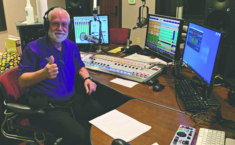 Soileau’s Kenneth Granger on the air in the studio at Radio KRVS. (KRVS Photo)