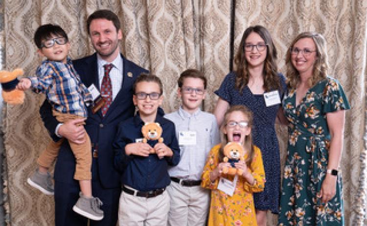 Seth Norris, newly elected chair of the state’s CPA association, is pictured with his family, wife, Jessica; and children, Genevieve, Seth Jr., Brian, Mary Catherine, and Jude. (Photo submitted)