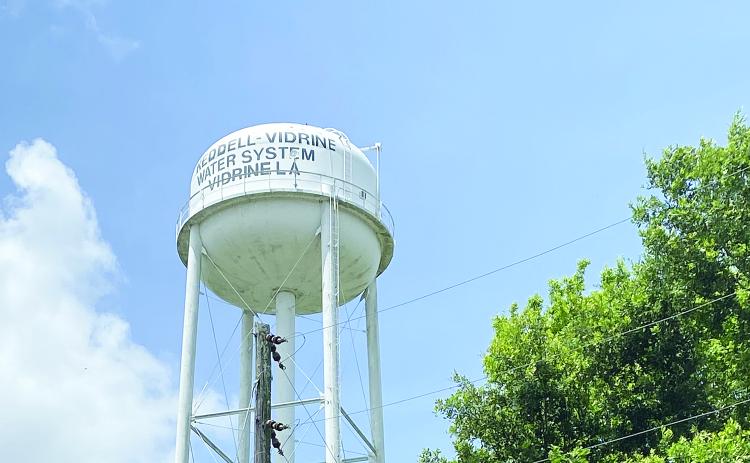 Pictured in the main photo is the Reddell-Vidrine Water System water tower. Pictured in the inset photo is Elizabeth Yvette Jagneaux, a former teacher in Evangeline Parish who worked with Communities Unlimited to restore and rebuild the water system. (Photos courtesy of Communities Unlimited and Elizabeth Jagneaux)