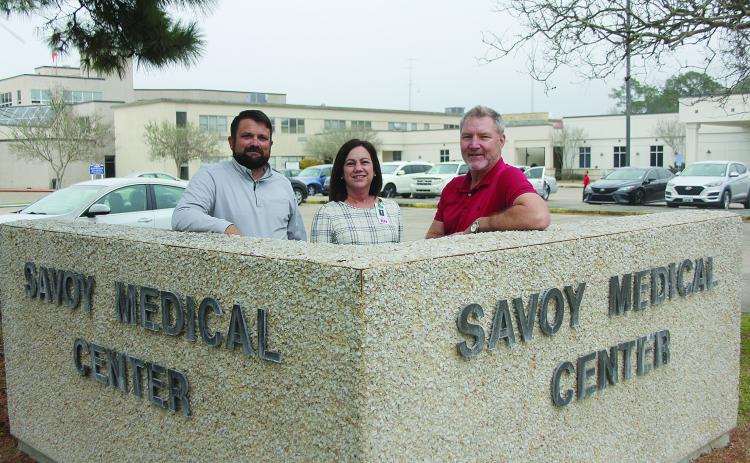 From left are new CEO/Administrator Lance Armentor, Chief Nursing Officer Laurie Manuel, and Director of Operating Danny LaHaye. (Gazette photo by Tony Marks)