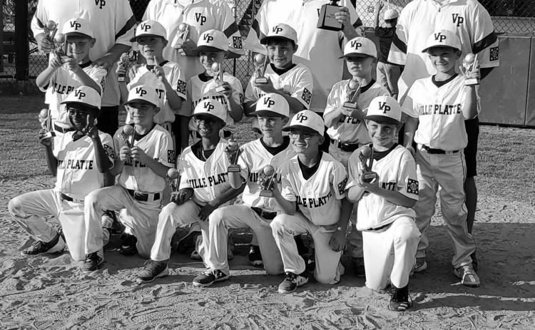 The Ville Platte 7U Coach Pitch All-Stars won the District 7 Tournament and will now compete in the state tournament at Tioga. In no particular order are Jacques Fontenot, Corbin Haller, Connor LaFleur, Owen Prudhomme, Hudson Deville, Khayden Serialle, Garic Addington, Owen Veillon, Patrick LaHaye, Daniel Rider, Max Miller, Kharter Serialle, and coaches. (Photo courtesy Lauri Haller)