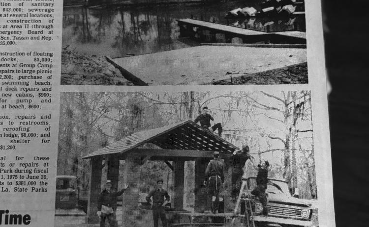 CHICOT STATE PARK UPGRADES MADE - In March 1976, Chicot State Park underwent renovations to the main picnic shelter and prepared for the fishing season with a new boat launch at the south landing. (Gazette file photo)